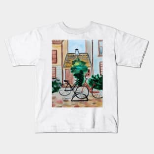 French countryside watercolours Kids T-Shirt